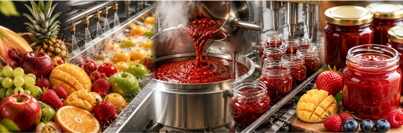 Mixed Fruit Jam Production