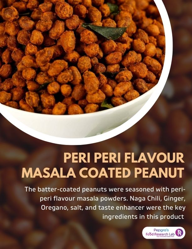 Peri peri flavour masala coated peanut