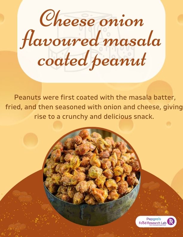 Cheese onion flavoured masala coated peanut