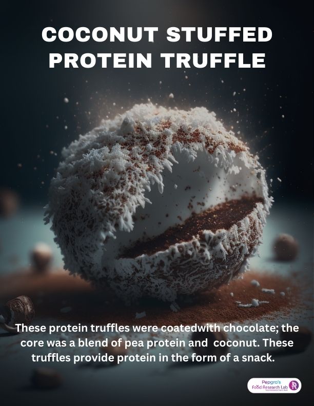 Coconut stuffed protein truffle
