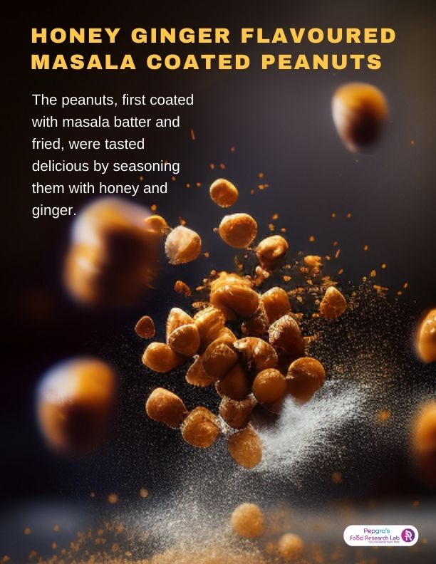 Honey ginger flavoured masala coated Peanuts.