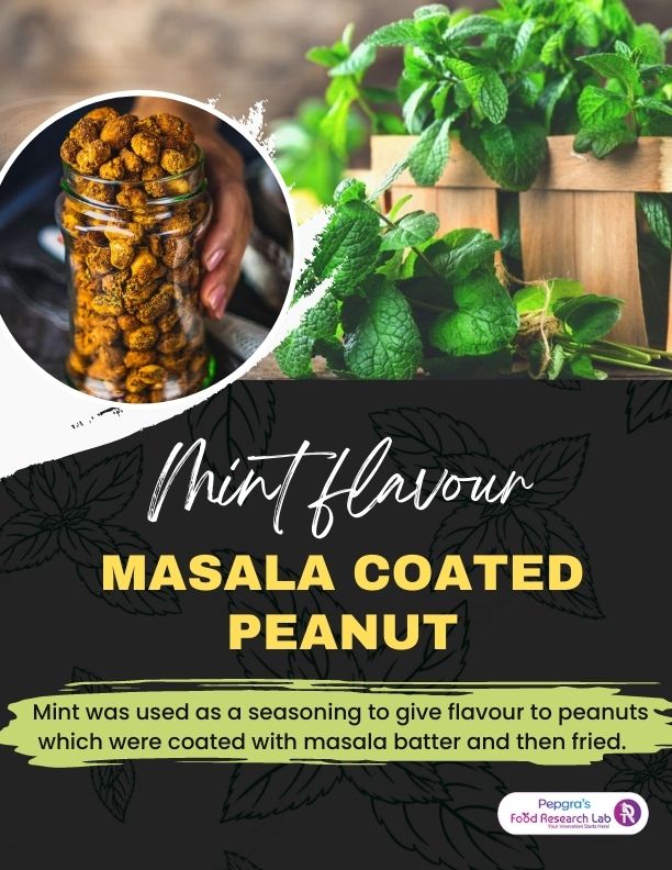 Mint flavour masala coated peanut
