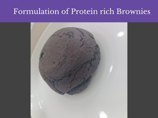 Formulation of Protein rich Brownies