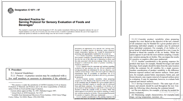Food Sensory
